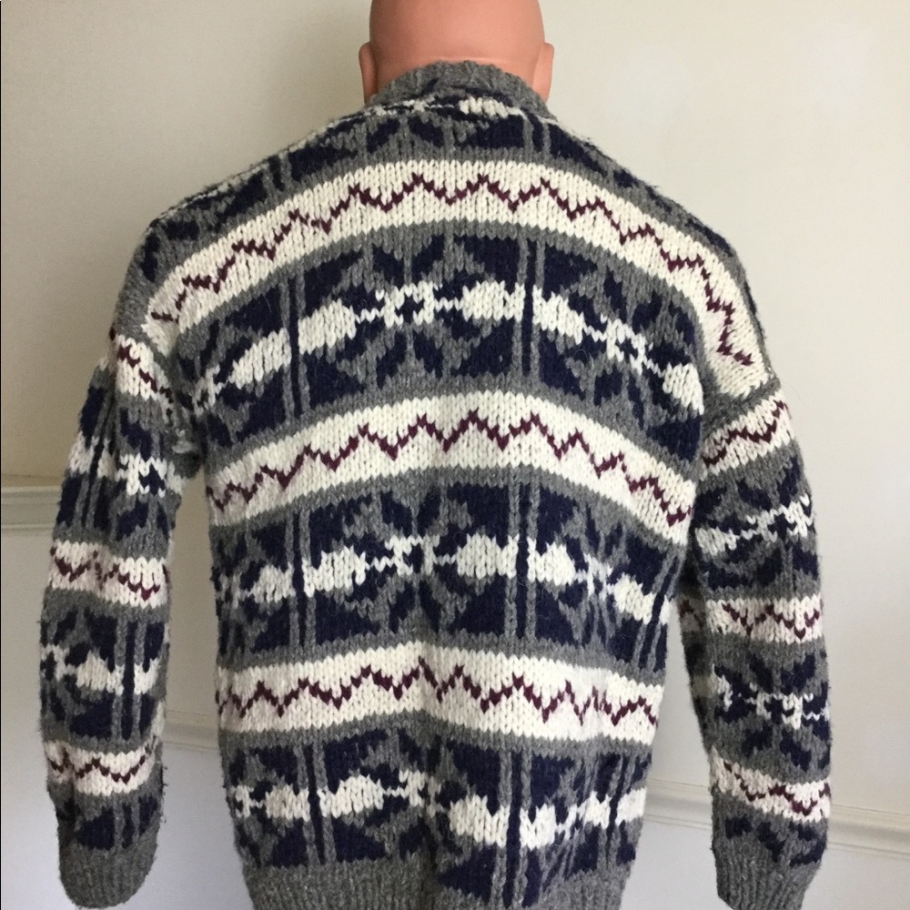 Hand made Native American Sweater, 100% wool m/l - Picture 6 of 8